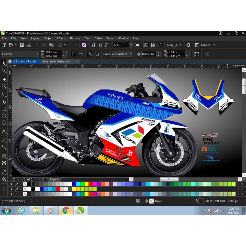 decal fullbody ninja 250 karbu prtmn mandalika