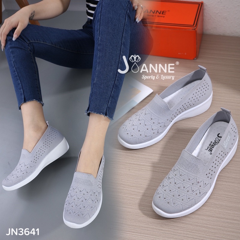 [ORIGINAL] JOANNE Highsole Slip On Shoes Sepatu Wanita #JN3641