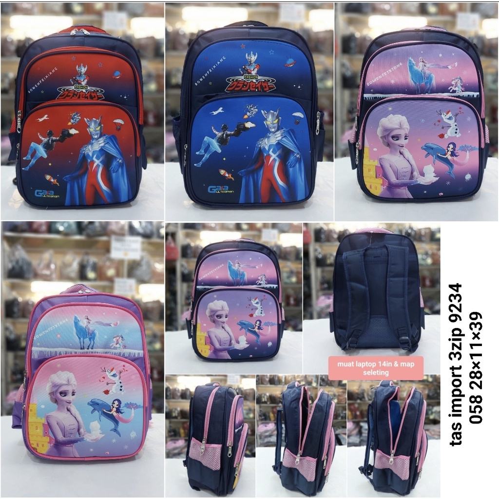 Tas import ransel sd anak perempuan anak laki