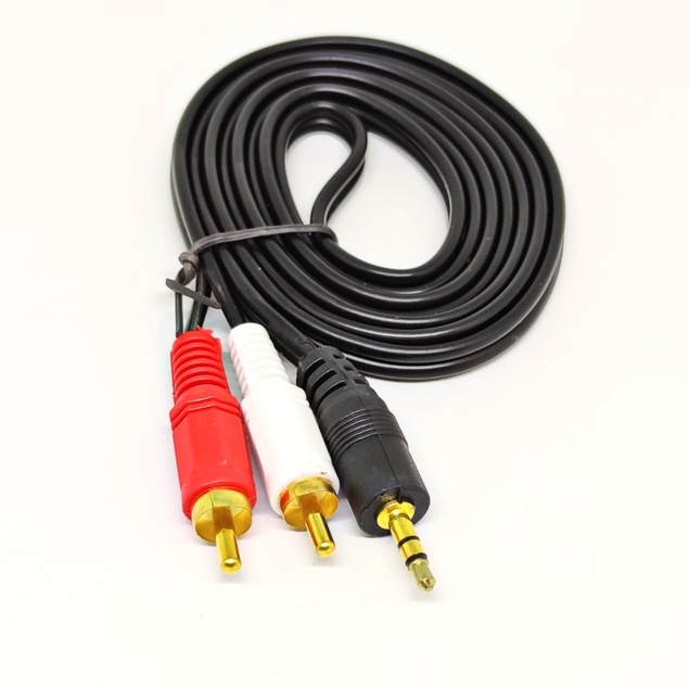 KABEL AUDIO TO RCA 2 GOLD PLATED 3M (1-2) / JACK 3.5 - 2 RCA 3 METER