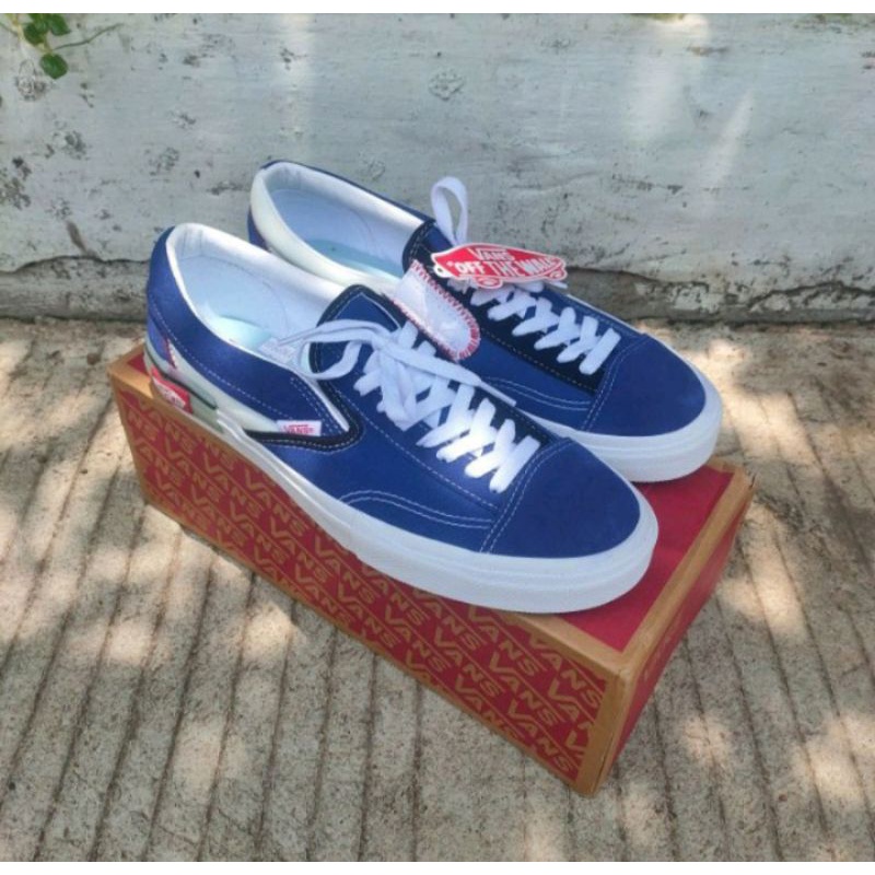 vans slip on cut and paste blue print