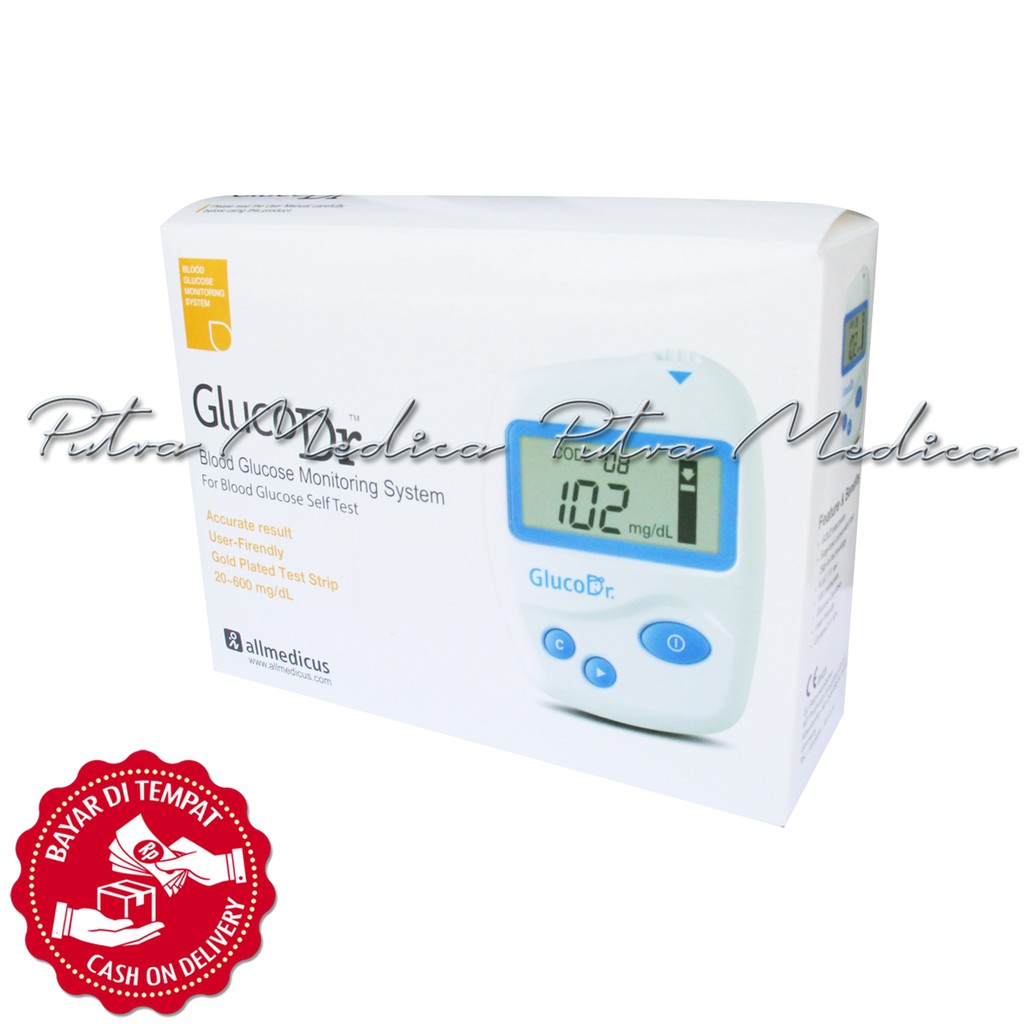 GlucoDr Bio Sensor Alat Cek Gula Darah / Glucometer / Alat Tes Diabet Diabetes