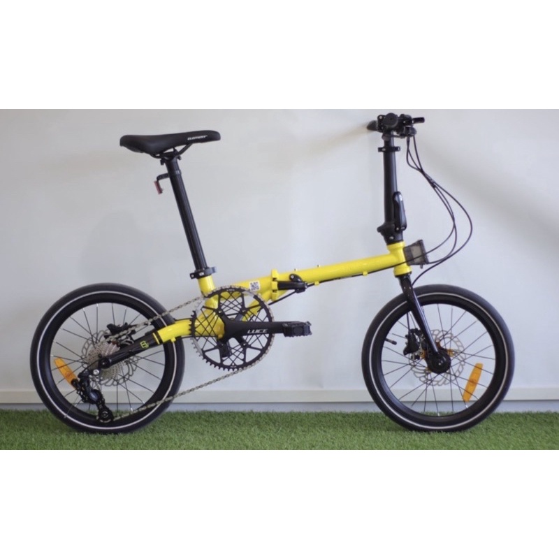 Sepeda Lipat Folding Bike Element Troy X10 X 10 speed Crank Luce Frame Chromolly SNI-Yellow