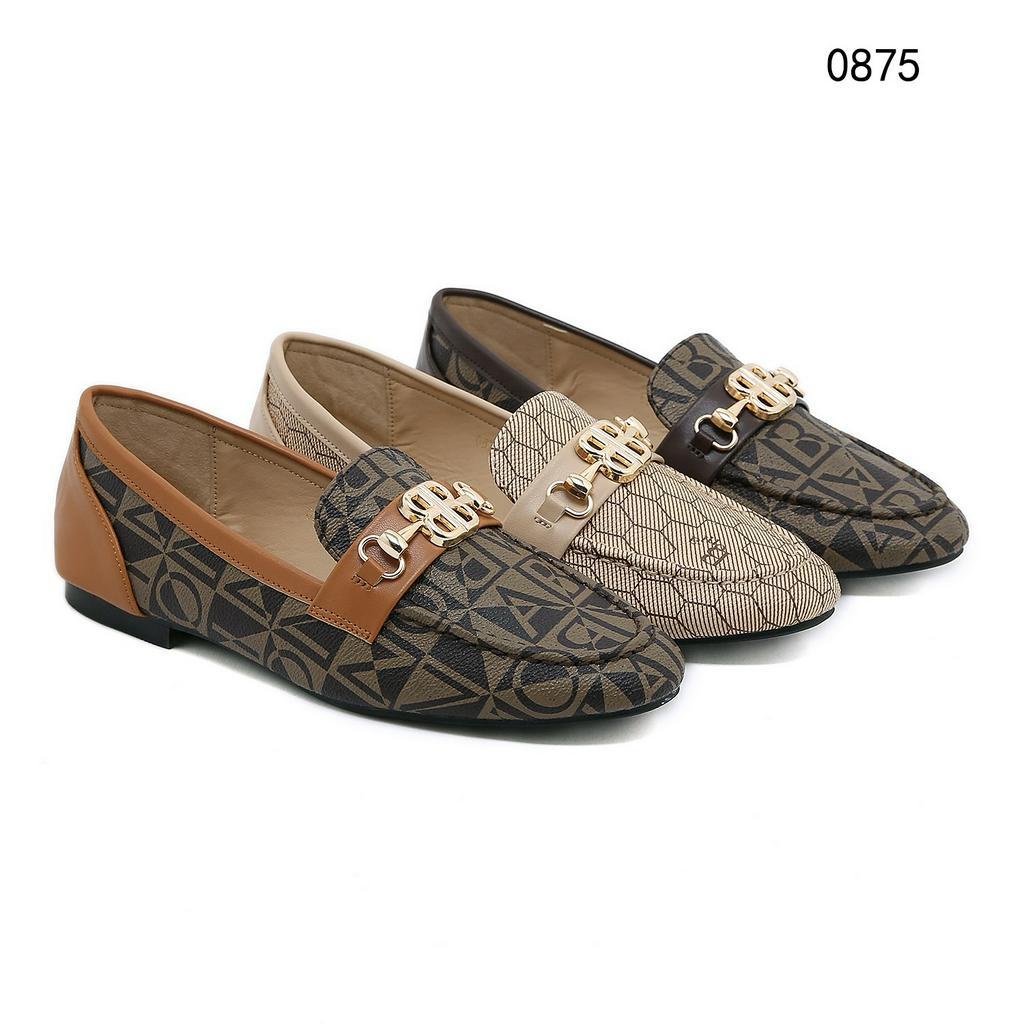 BO 0875 BB-Logo Monogram Loafers Shoes