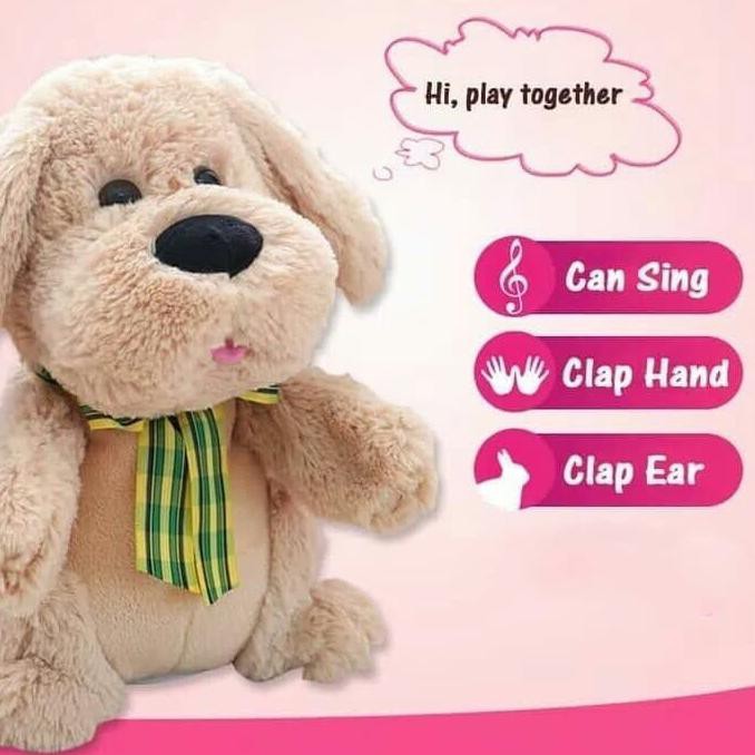 Terbaru  Kado Mainan Anak Boneka Puppy Clap / Mainan Boneka Anjing Puppy Clap