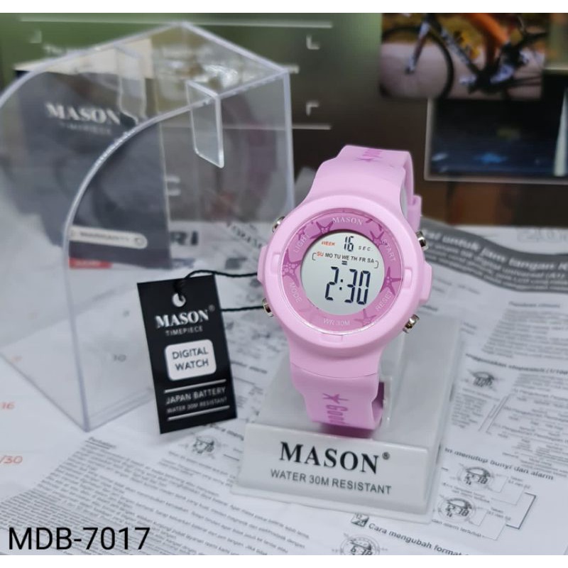 Jam Tangan Anak Digital Mason MDB 7017 Rubber Original