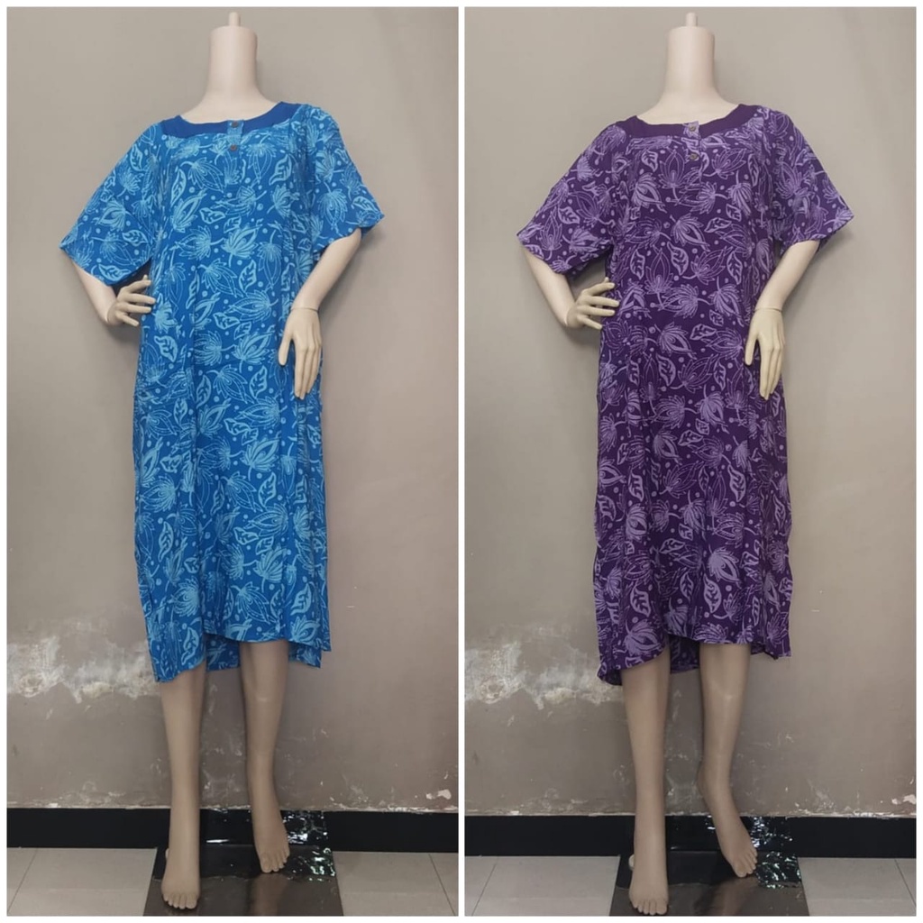 Daster Ibu Jumbo leonia lengan pendek