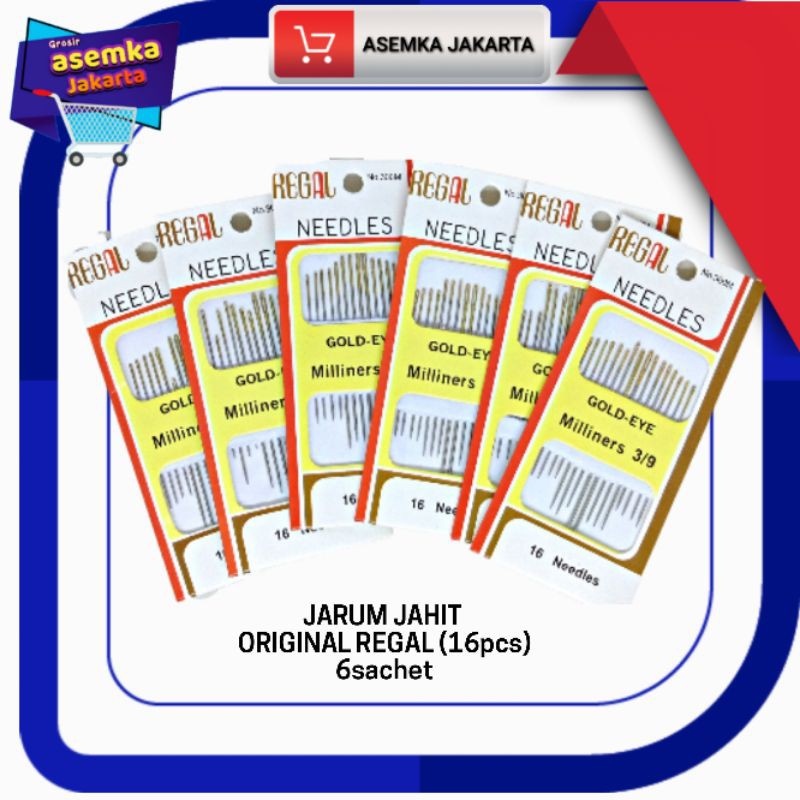 Jarum Jahit (6Sachet ) Original Regal Gold Eye Grosir