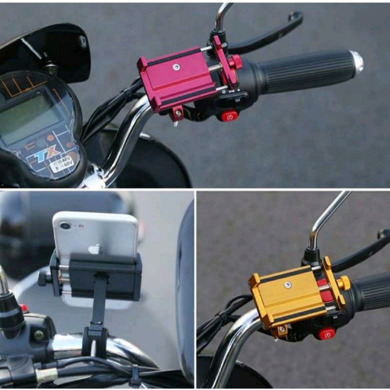 Holder Hp Gps Sepeda dan Motor Pcx Aerox Nmax Vixion Scoopy Cb150 Beat TaffSPORT