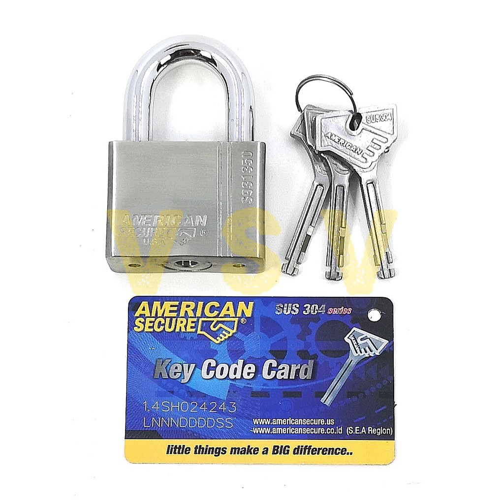 American Secure Gembok 50mm Pendek / Gembok rumah / gembok gudang