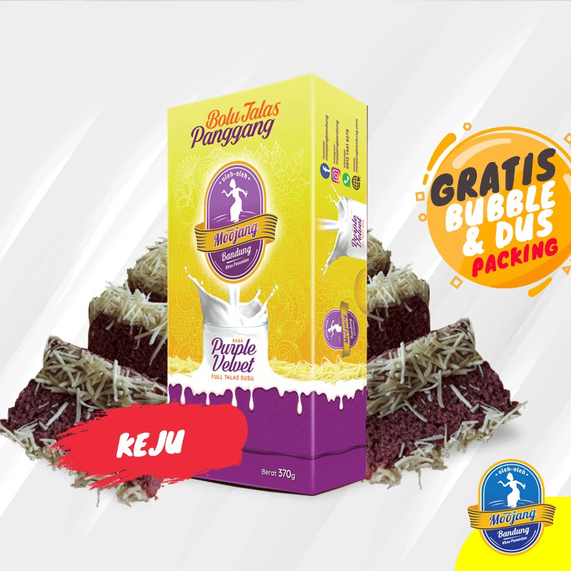 Bolu Susu Panggang Purple Velvet Moojang Bandung Bolu Talas Keju asli Bandung best seller