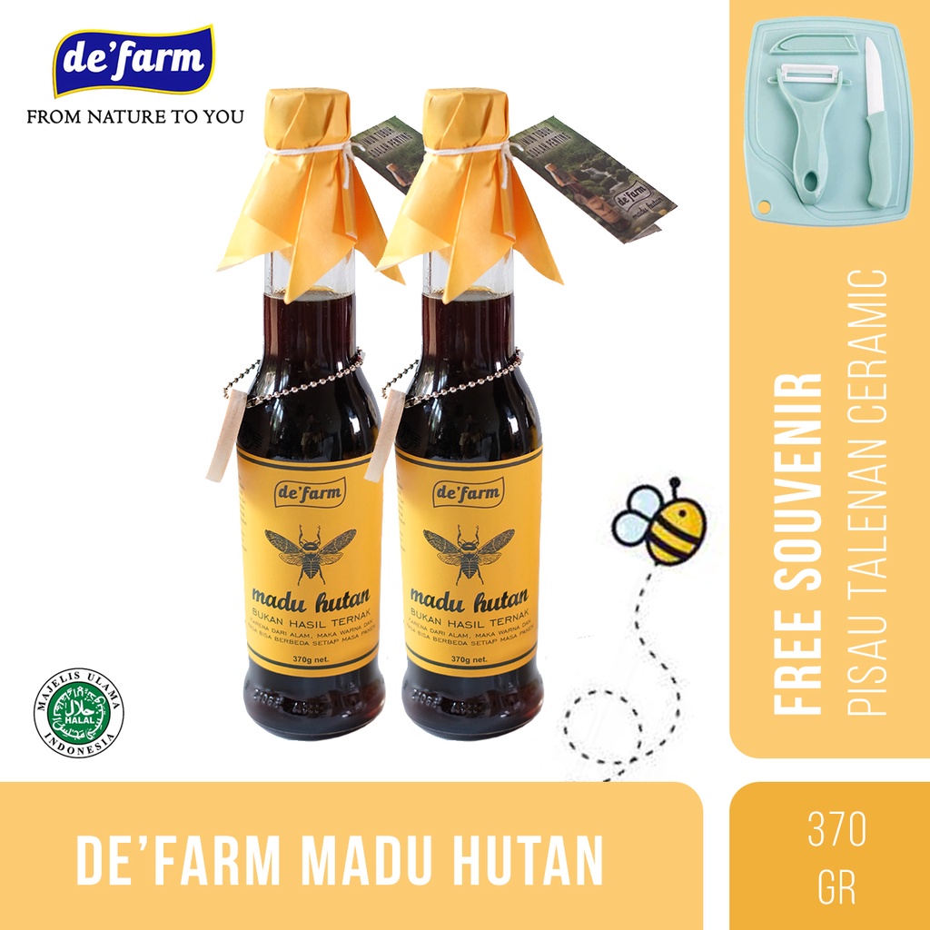 

De'farm Madu Hutan 370gr / Madu Murni 100% - Paket 2 Botol