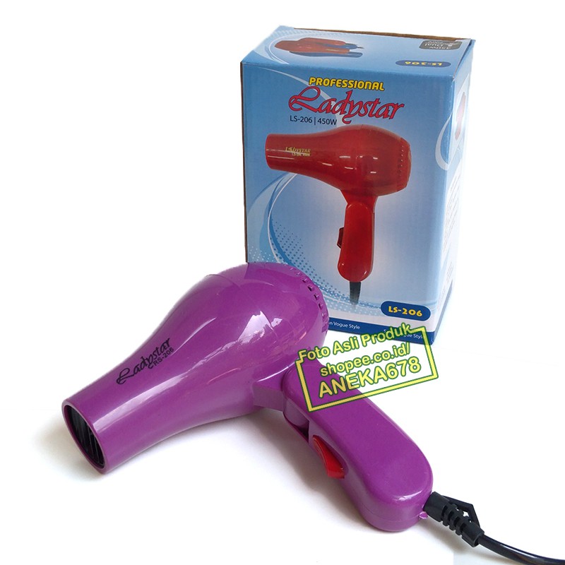 LADYSTAR LS-206 HAIRDRYER MINI LIPAT 450W HAIR DRYER