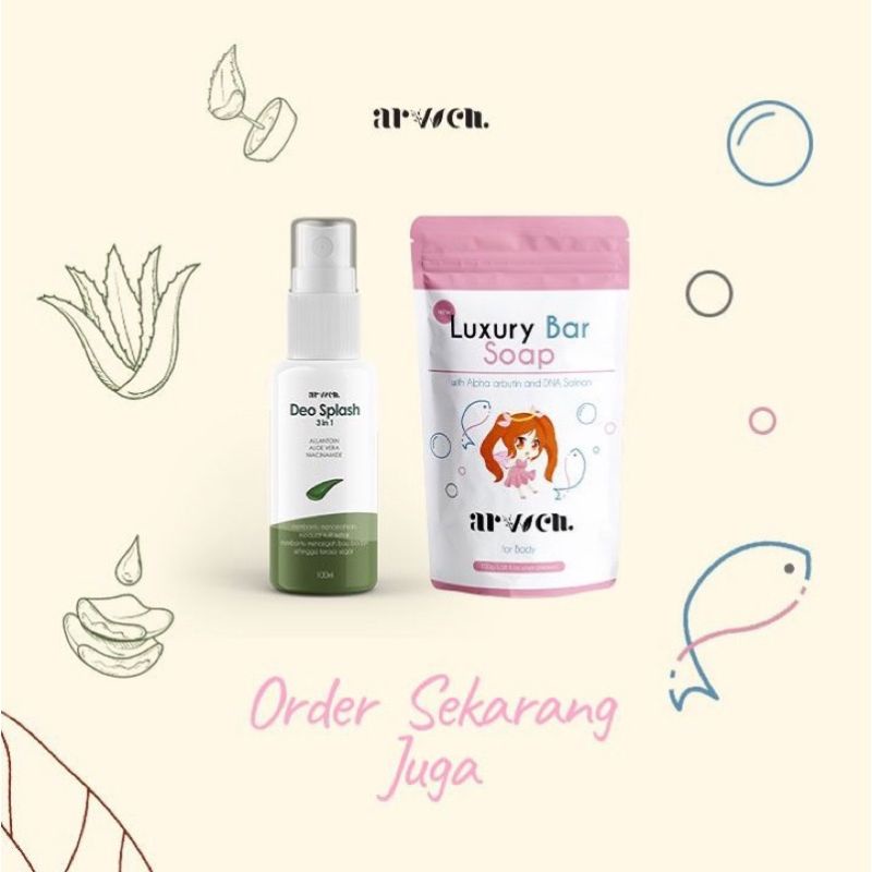 ARVVEN LUXURY BAR SOAP / DEO SPLASH 3 IN 1 ARVVEN / READY STOCK SIAP KIRIM/ ARVEN DAILY CARE / LIP S