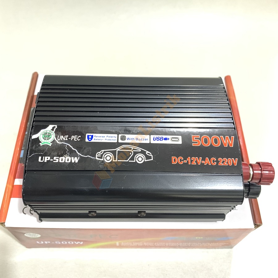 POWER INVERTER 12V 500WATT UNI-PEC 500W DC 12V TO AC 220V