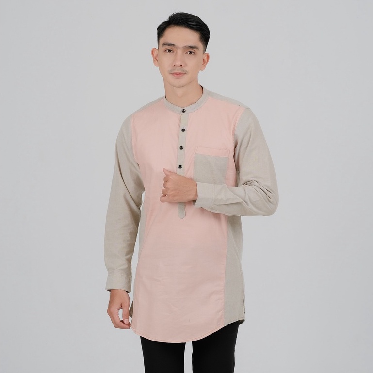 Erafez Koko Kurta Pria Pakistan Two Tone Salem Kombi Misty