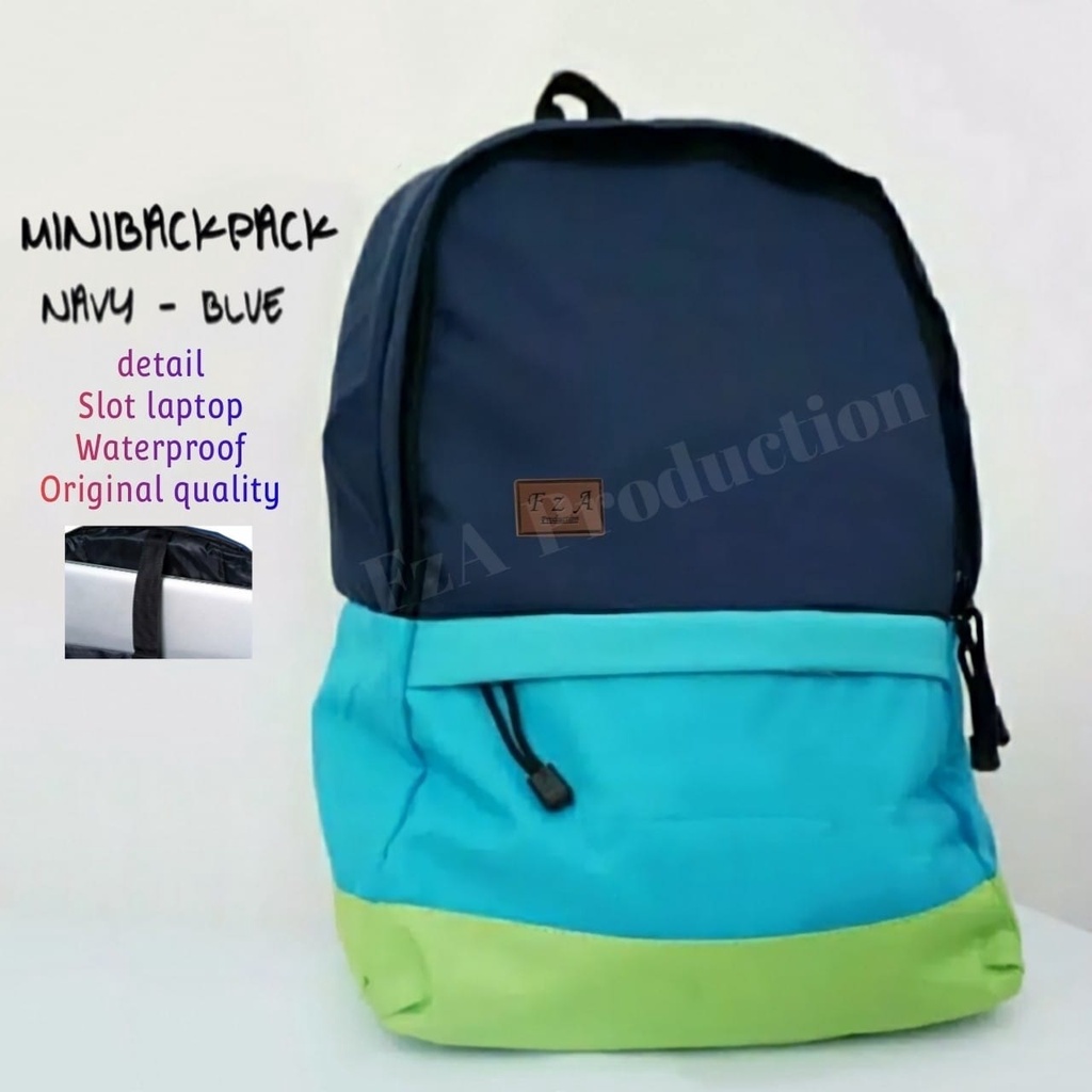 Tas Ransel Gendong Laptop Distro Sekolah Kuliah Pria Wanita Black Murah Original FzA BUY 1 GET 2