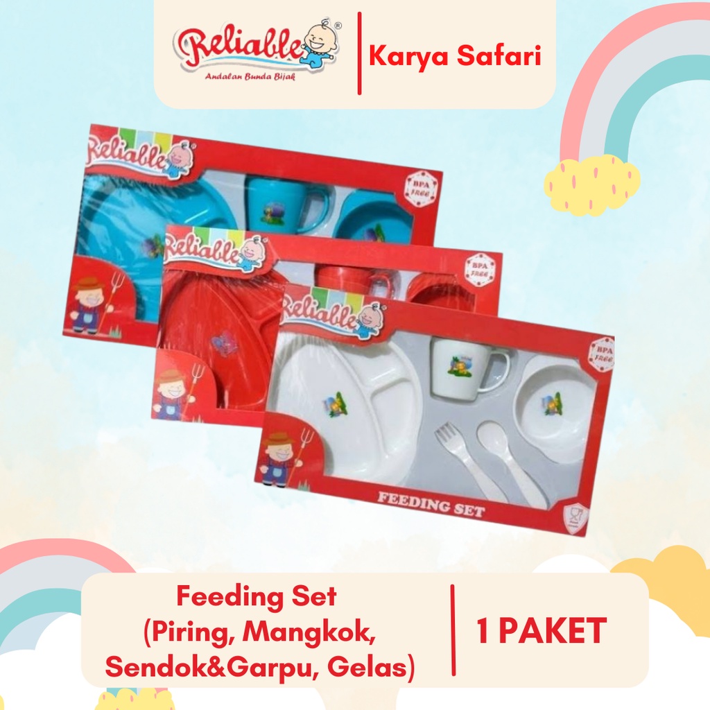Reliable Feeding Set 5006 / Set Alat Makan Anak / Set Kado Alat Makan