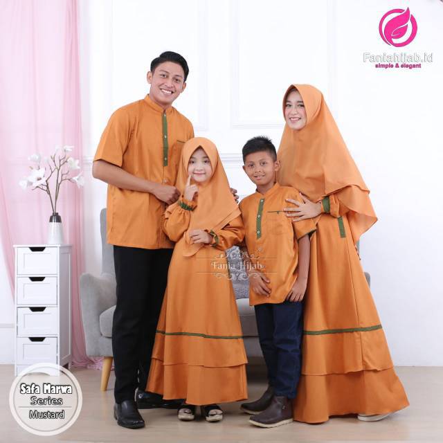 SAFA MARWA 7 Warna by FANIA HIJAB/gamis sarimbit/sarimbit keluarga/baju couple/koko couple