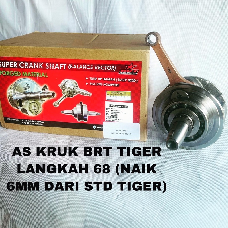 ASKRUK BANDUL BRT RACING LANGKAH 68 KRUK AS TIGER APLIKASI CB GL MEGAPRO GL100 TIGER