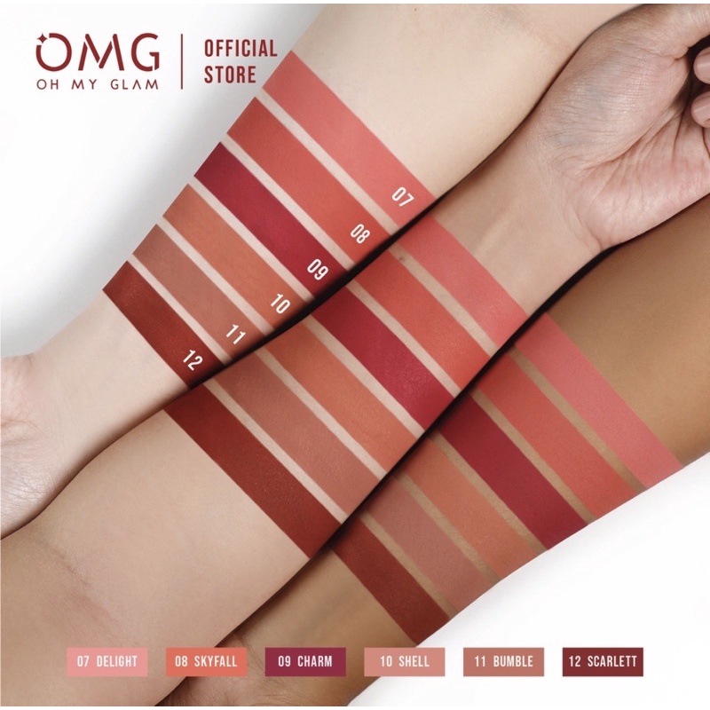 【Official Outlet】 OMG - Oh My Glam Matte Kiss Lipcream Juice Kiss Liptint Serum Lipstik Lipstick Lipcare Lipserum Pewarna Melembabkan Menutrisi Bervolume Lomg Lasting Waterproof Transferproof Bibir Sehat Alami Viral BPOM