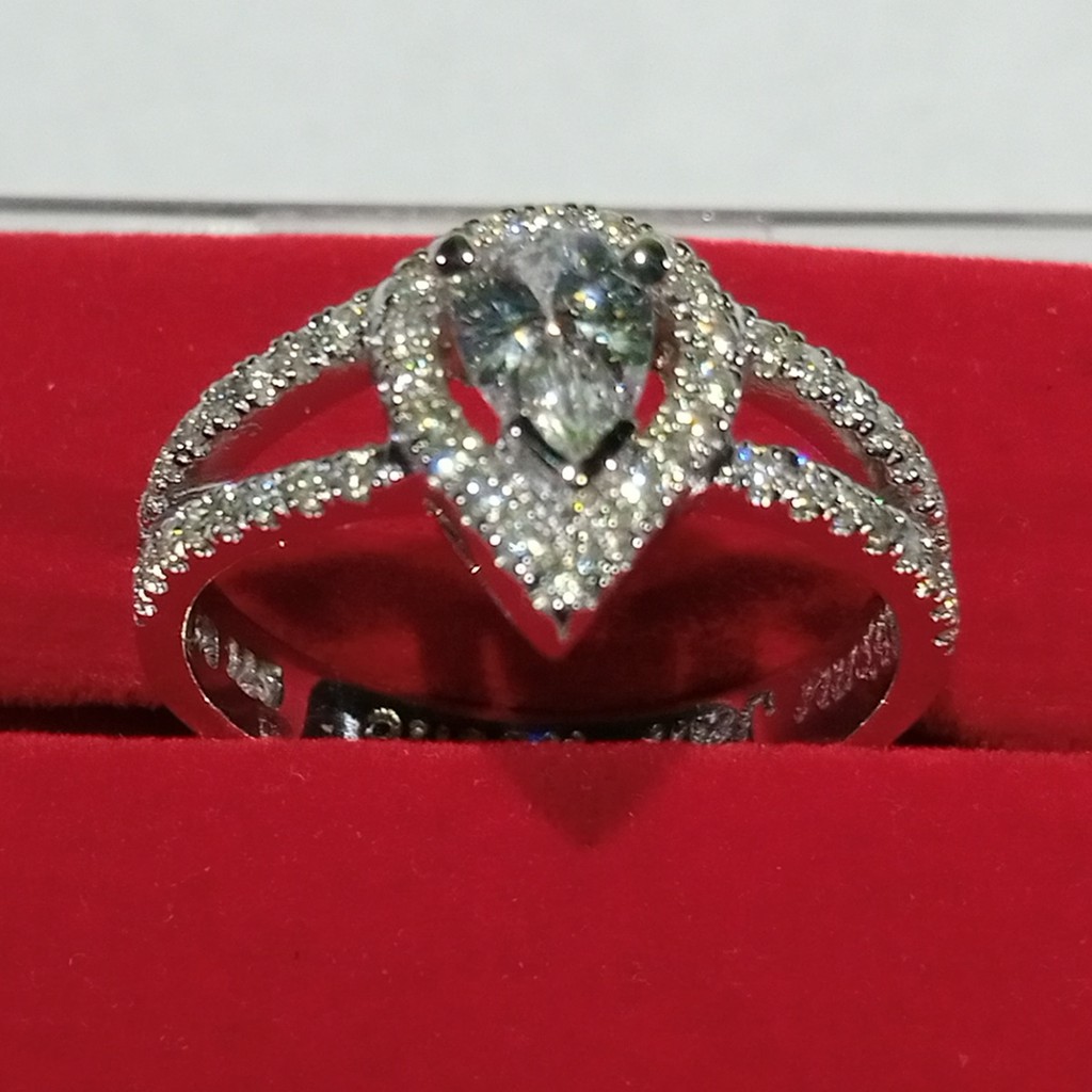 Gratis Ukir Nama Garansi Asli Bisa Pesan Model Cincin Nikah Wanita Emas Putih Kawin Tunangan Id193