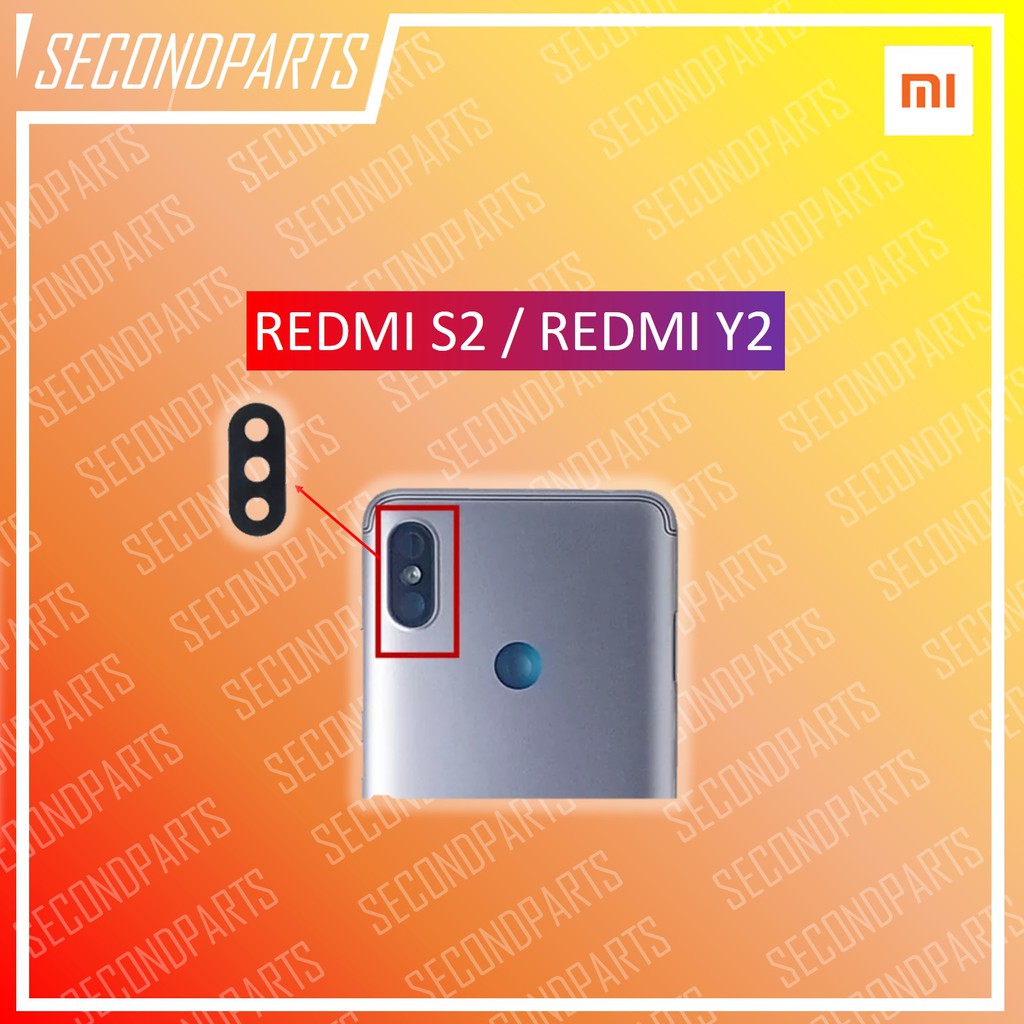 KACA LENSA KAMERA BELAKANG XIAOMI REDMI S2 / Y2 ORIGINAL