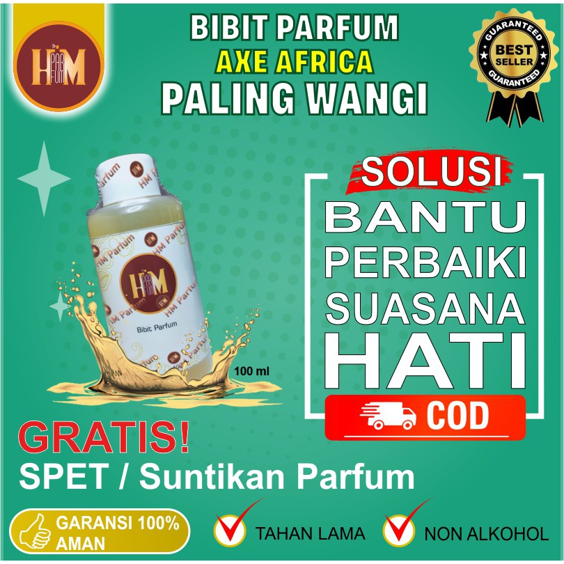 Biang HM PARFUM | Bibit Parfume Laki laki AXE AFRICA | non alkohol isi ulang refill tahan lama murah