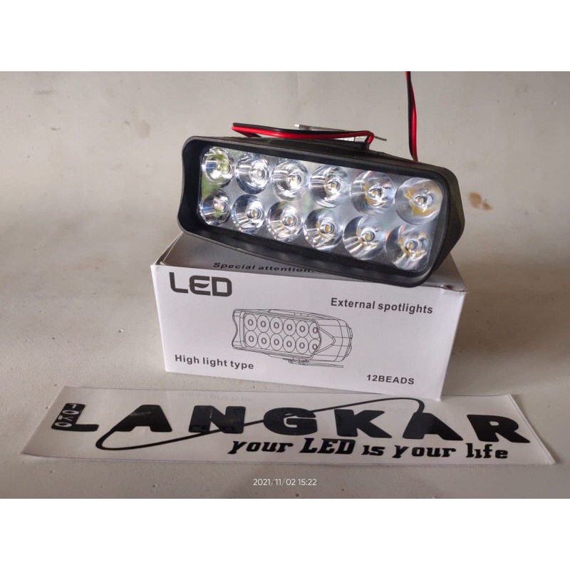Led Tembak Bar Kendraan Motor 12V 6Led 8Led 12Led 15led 16Led 21Led 30Led-12 Led