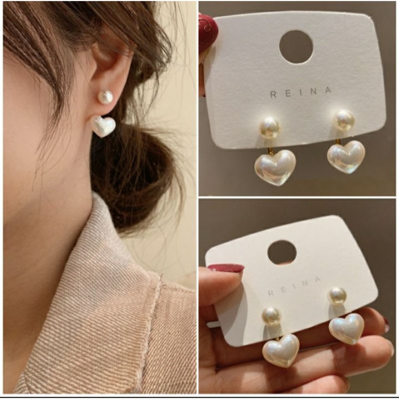 Anting Wanita Tusuk Motif LOVE