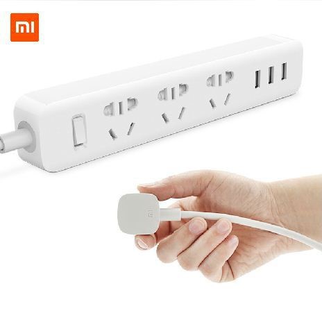 Stop Kontak / colokan Xiaomi Mi Smart Power Strip Plug Adapter With 3 USB Port 2