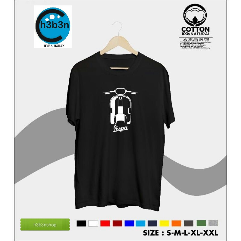 KAOS BAJU VESPA/KAOS SCUTERS VESPA/KAOS OTOMOTIF/KAOS DISTRO PRIA WANITA/KAOS VESPA RACING/KAOS CLUB