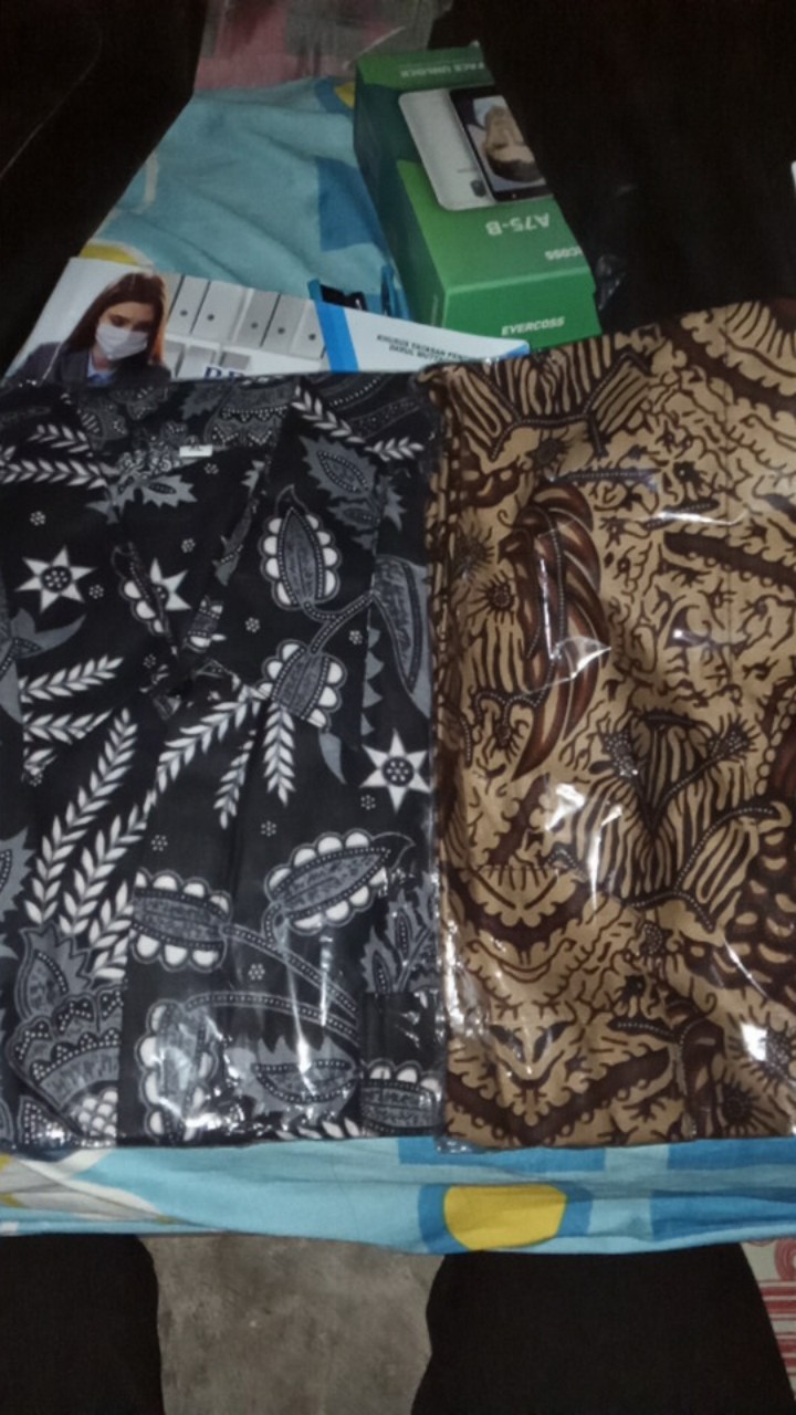 Nailo Batik Hrb026 Kenongo Kemeja Tosca Pendek Pekalongan Padi M L Xl Sogan Tulis Halus Kemeja Batik