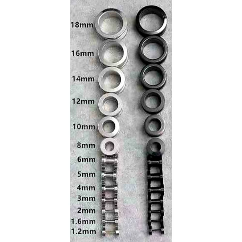 Percing PLONG Stainless Steel Ear Plug Per Lusin 12pcs Grosir