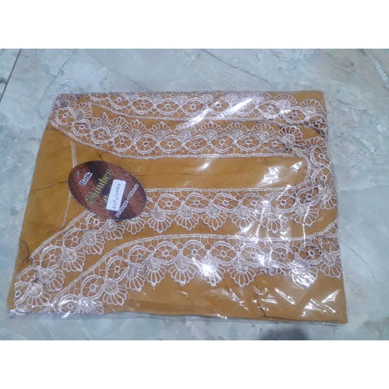 Daster Arab Jumbo Turkey Ld 135 cm Santung Tebal-Mustard