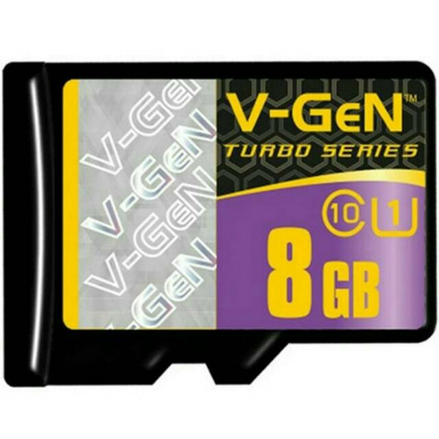 KHANZAACC MICRO SD VGEN 8GB ADAPTER CLASS 10 TURBO SERIES