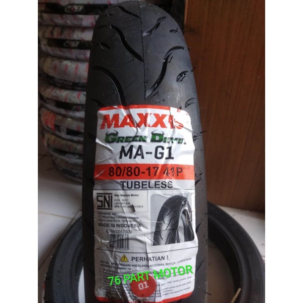 BAN TUBELESS MAXXIS GREEN DEVIL  80/80.RING 17 FREE PENTIL