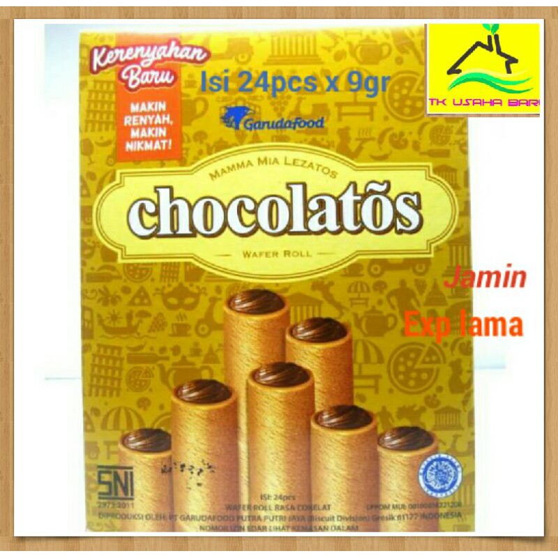 

Chocolatos Wafer Roll - 1Box isi 24 Pcs x 9Gr