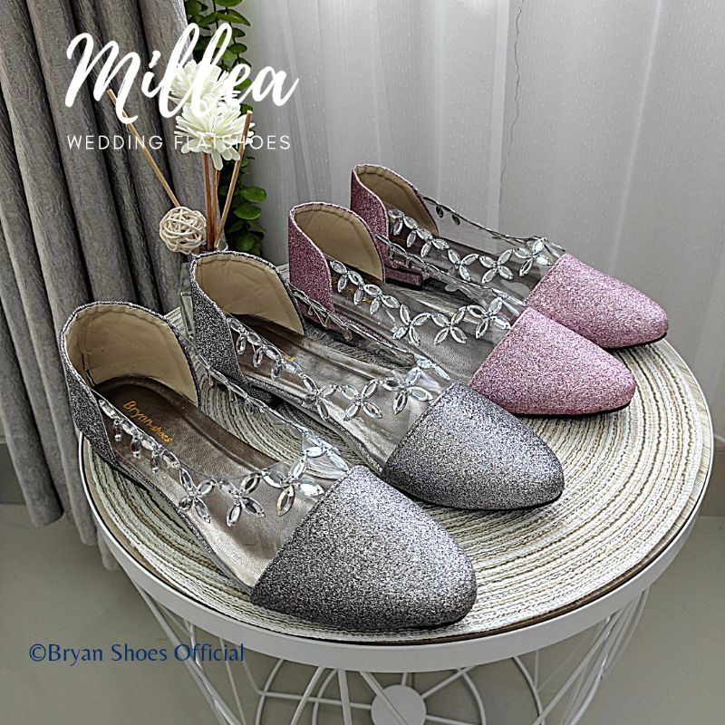 Bryan Millea Heels Glitter Pesta Mote Tears Drop Jumbo Bigsize Oversize 36-40 41 42 43