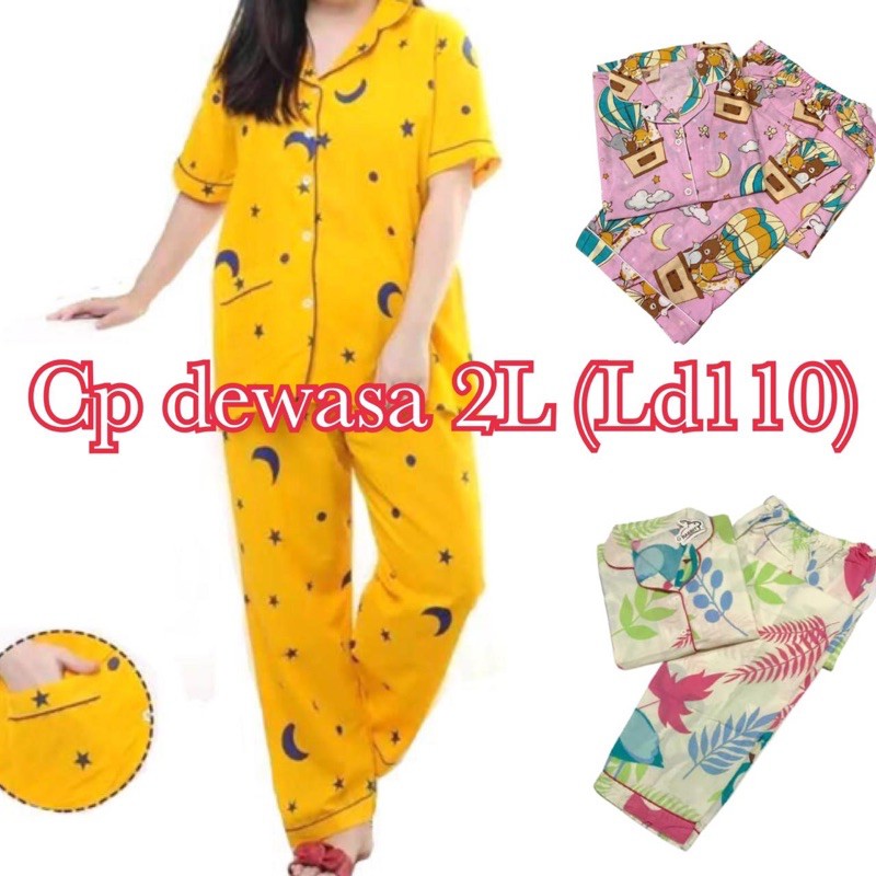 piyama dewasa katun jepang 2L Ld110