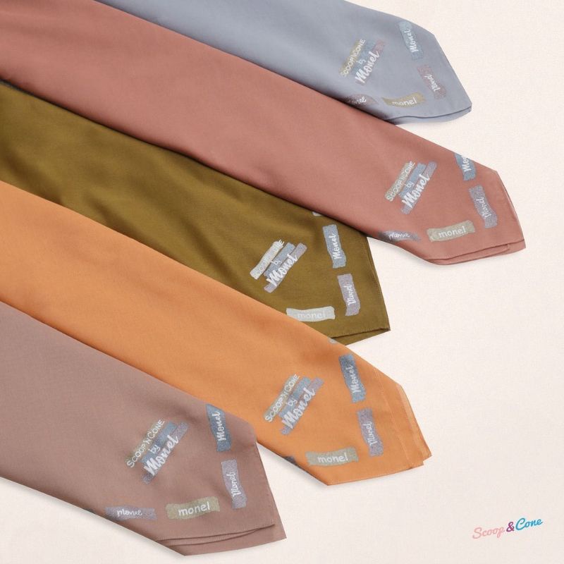 SCOOP AND CONE BY MONEL LORA SERIES | KERUDUNG SEGI EMPAT HIJAB