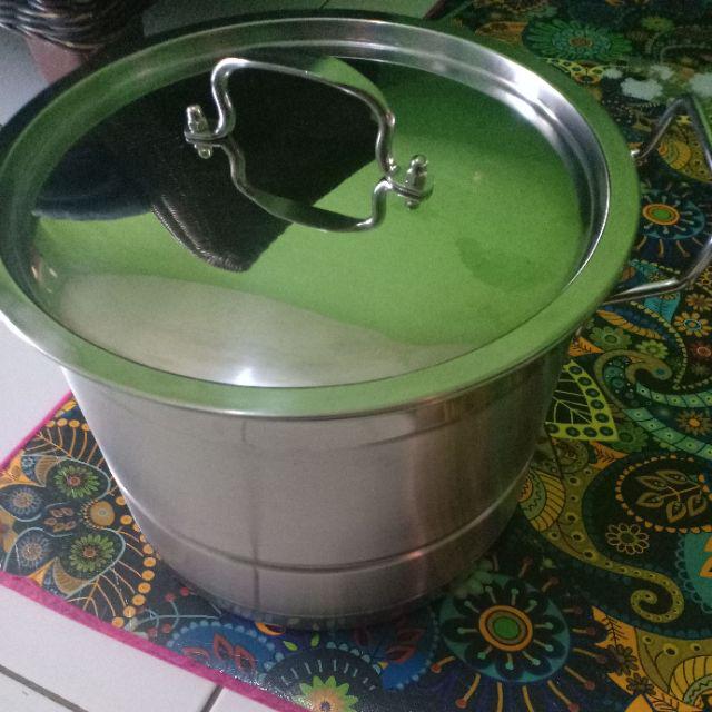 Tajimawa Panci Kukusan Stainless 28 Cm Tebal/ Dandang Masak/ Panci Sup