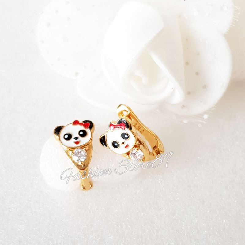 Anting Anak Jurai Klip Karakter Lucu Impor Xuping Yaxiya Perhiasan Lapis Emas 18K Bestqualty