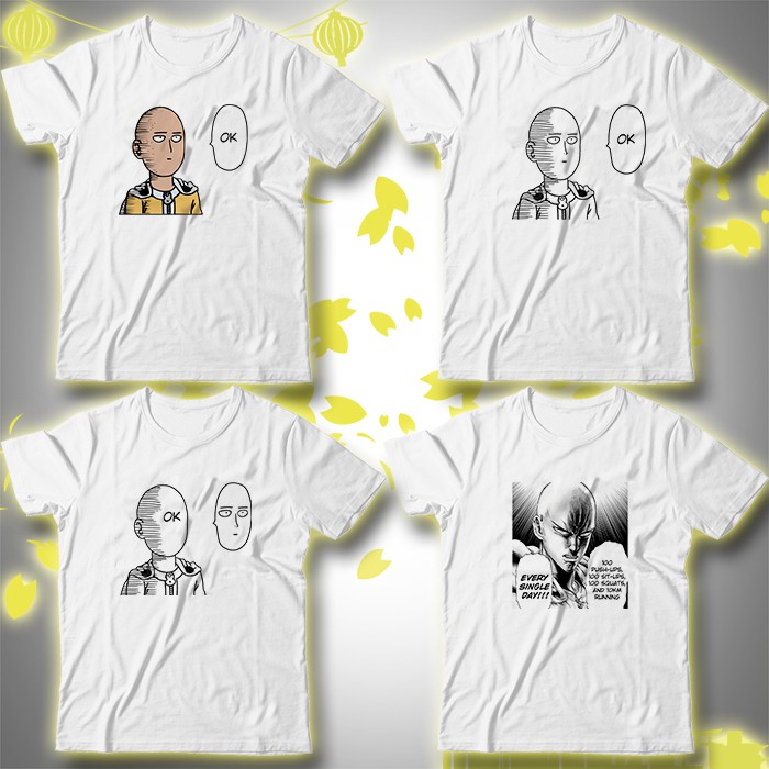 Baju Kaos Anime One Punch Man - Saitama Ok Baju OPM 1