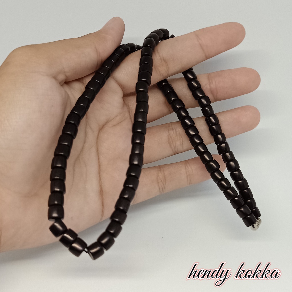 10pcs kalung koka kaukah kaokah mardjan polos hitam