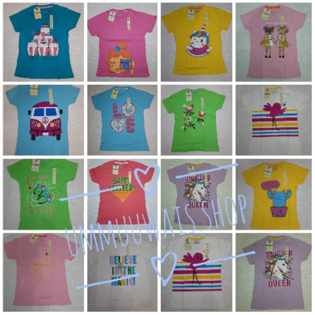 Kaos OshKosh junior perempuan size 6T-14T Lengan Pendek