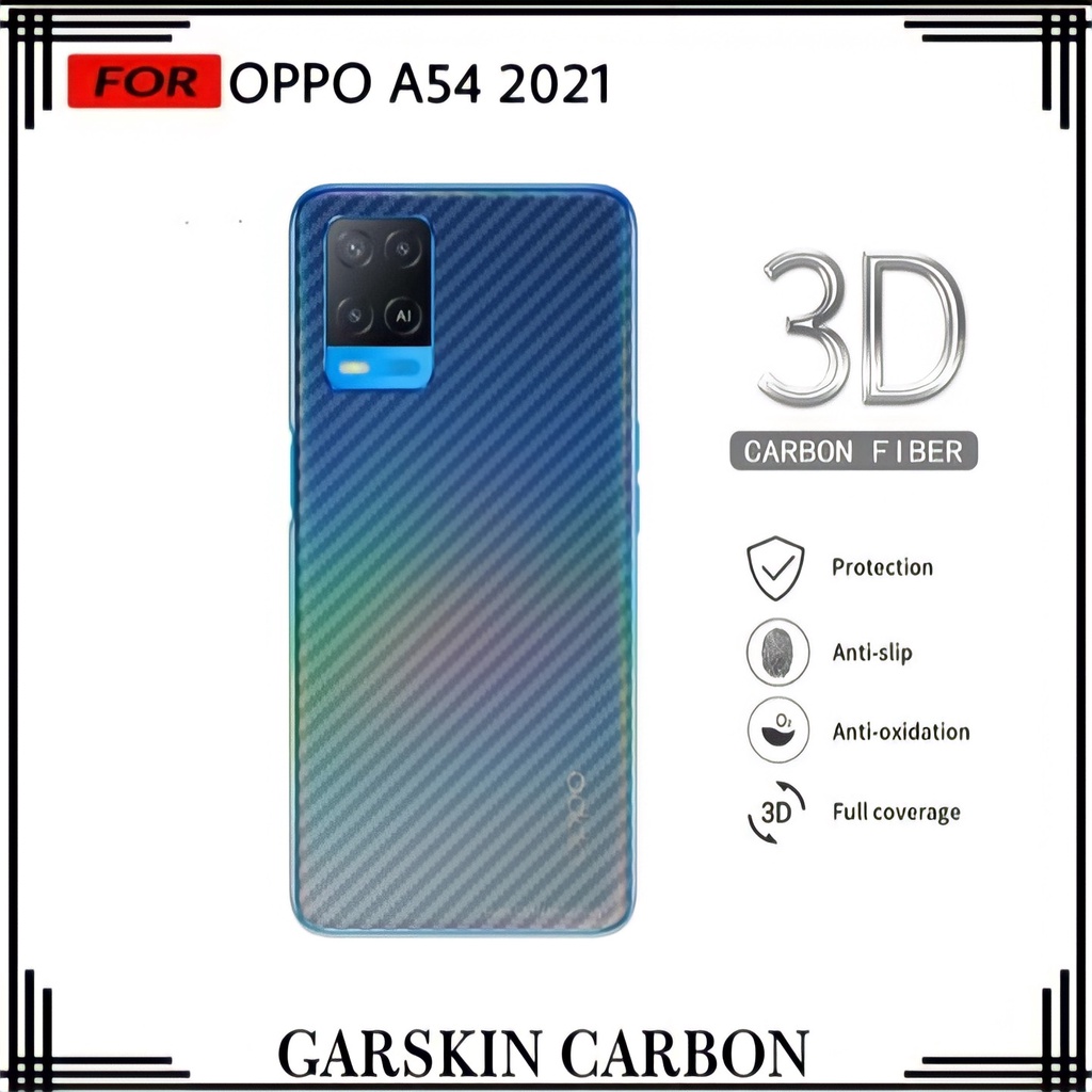 Garskin Oppo A54 Skin Carbon Protector Anti Gores Belakang Original