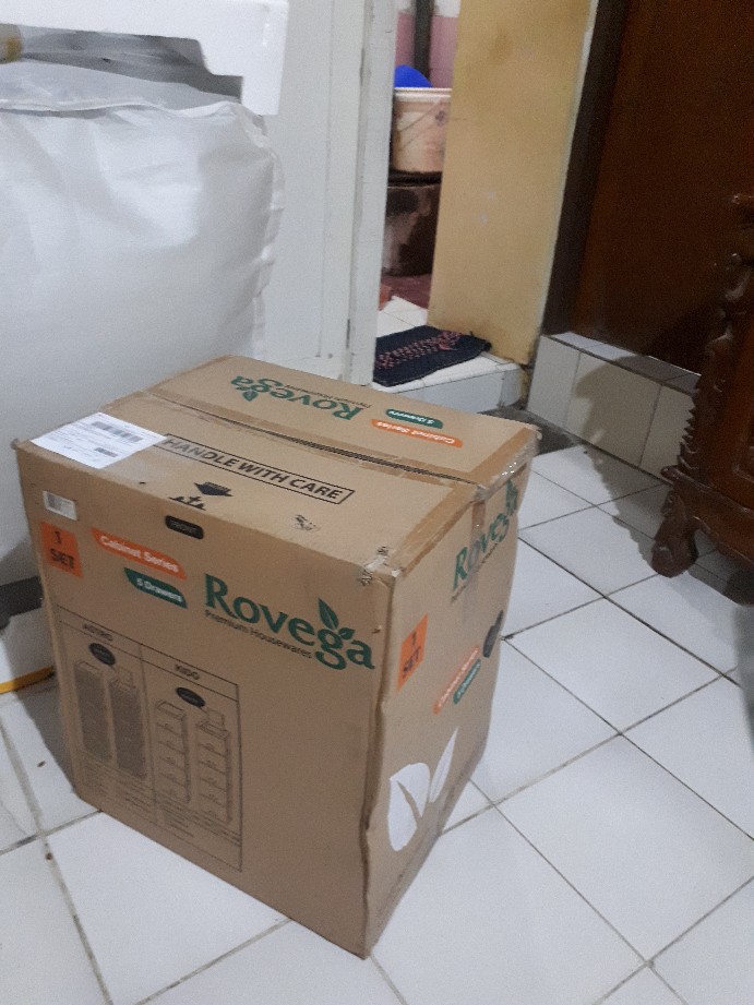 Rovega Lemari Plastik Pakaian 5 Susun Laci Rak Buku Rovega Csa520wdbm
