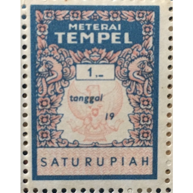 

Materai kuno 1 Rupiah tahun 1971-1975 materai tempel lama asli