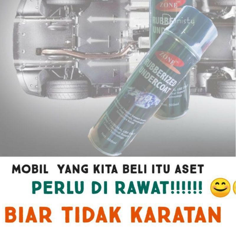 Zone undercoat Anti karat 2 kaleng /pelapis anti karat kolong mobil/pelapis rangka mobil motor